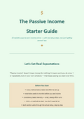 The Passive Income Starter Guide